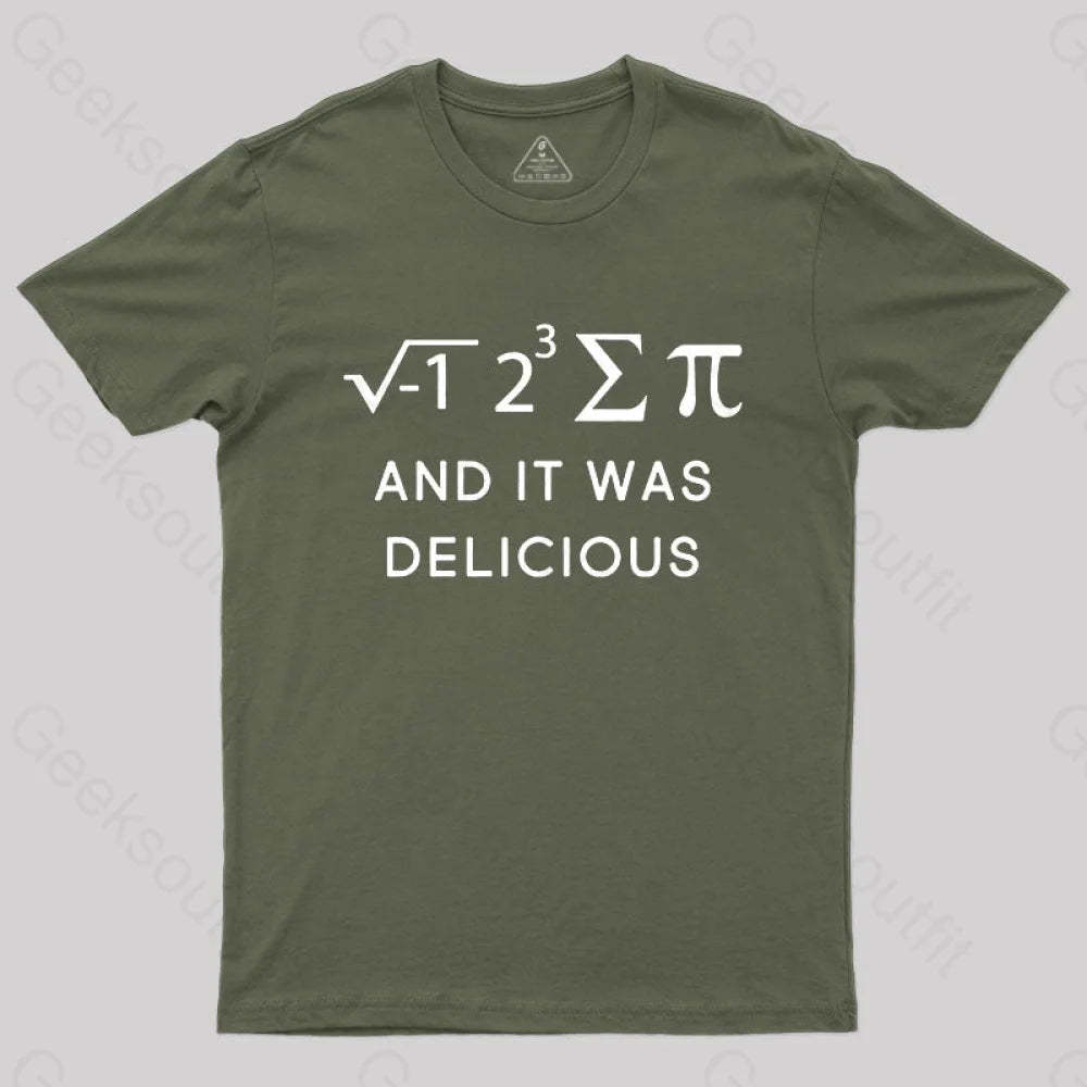 Funny Math T-Shirt Army Green / S