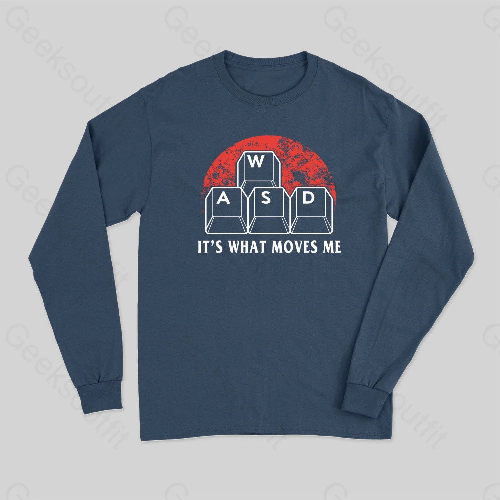 Funny Pc Gamer Computer Nerd Long Sleeve T-Shirt Navy / S