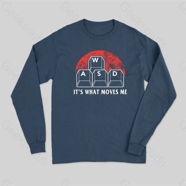 Funny Pc Gamer Computer Nerd Long Sleeve T-Shirt Navy / S