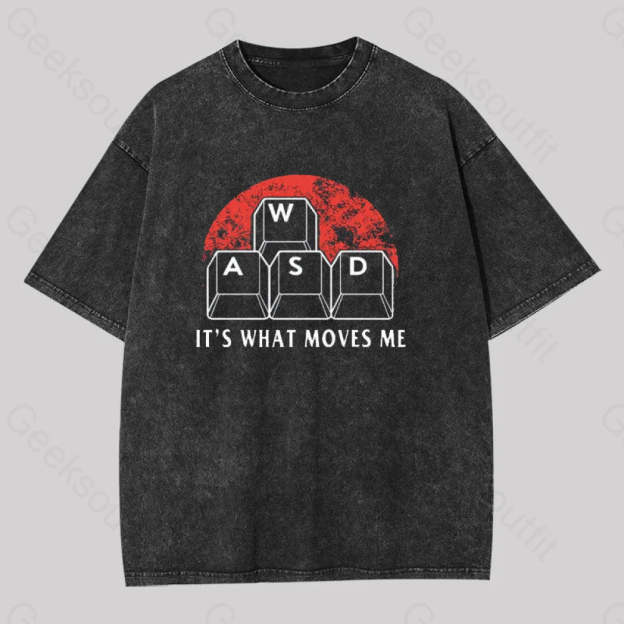 Funny Pc Gamer Computer Nerd Washed T-Shirt Black / S