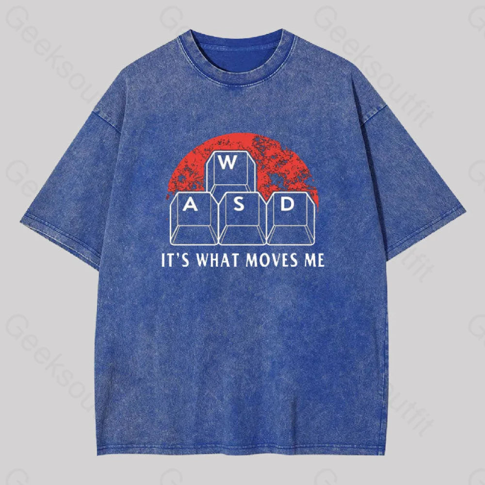 Funny Pc Gamer Computer Nerd Washed T-Shirt Blue / S