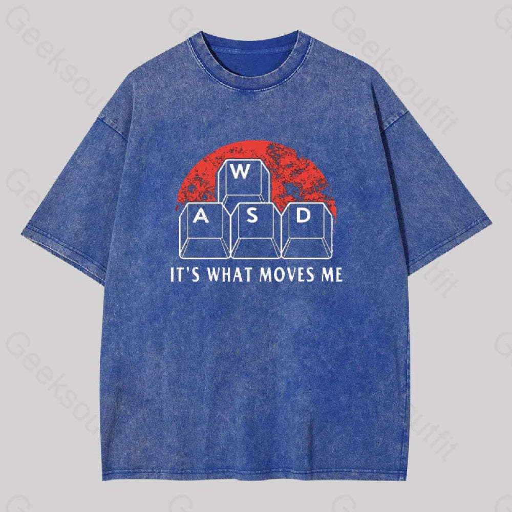 Funny Pc Gamer Computer Nerd Washed T-Shirt Blue / S