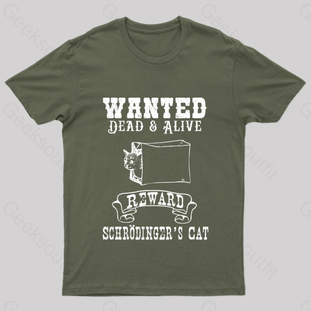 Funny Physics Quantum Mechanics Science Joke Nerd T-Shirt Army Green / S