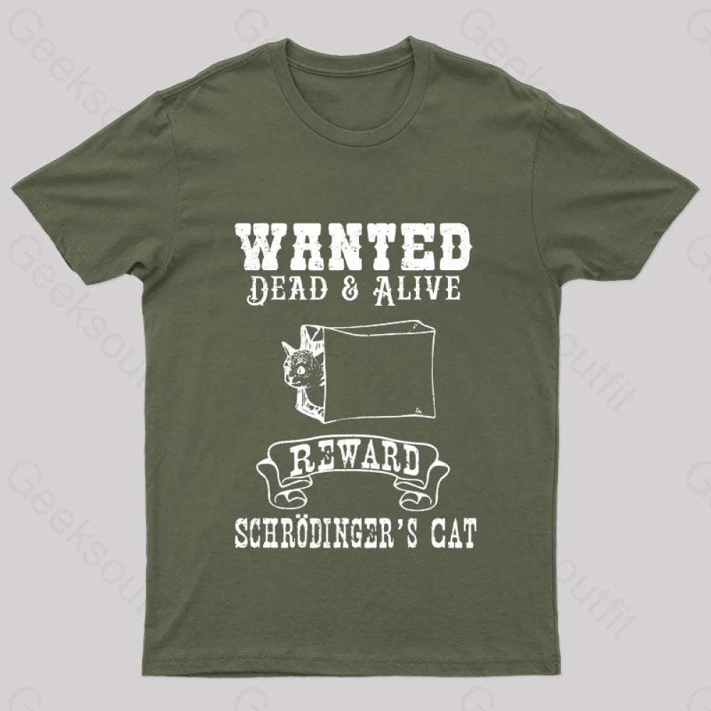 Funny Physics Quantum Mechanics Science Joke Nerd T-Shirt Army Green / S