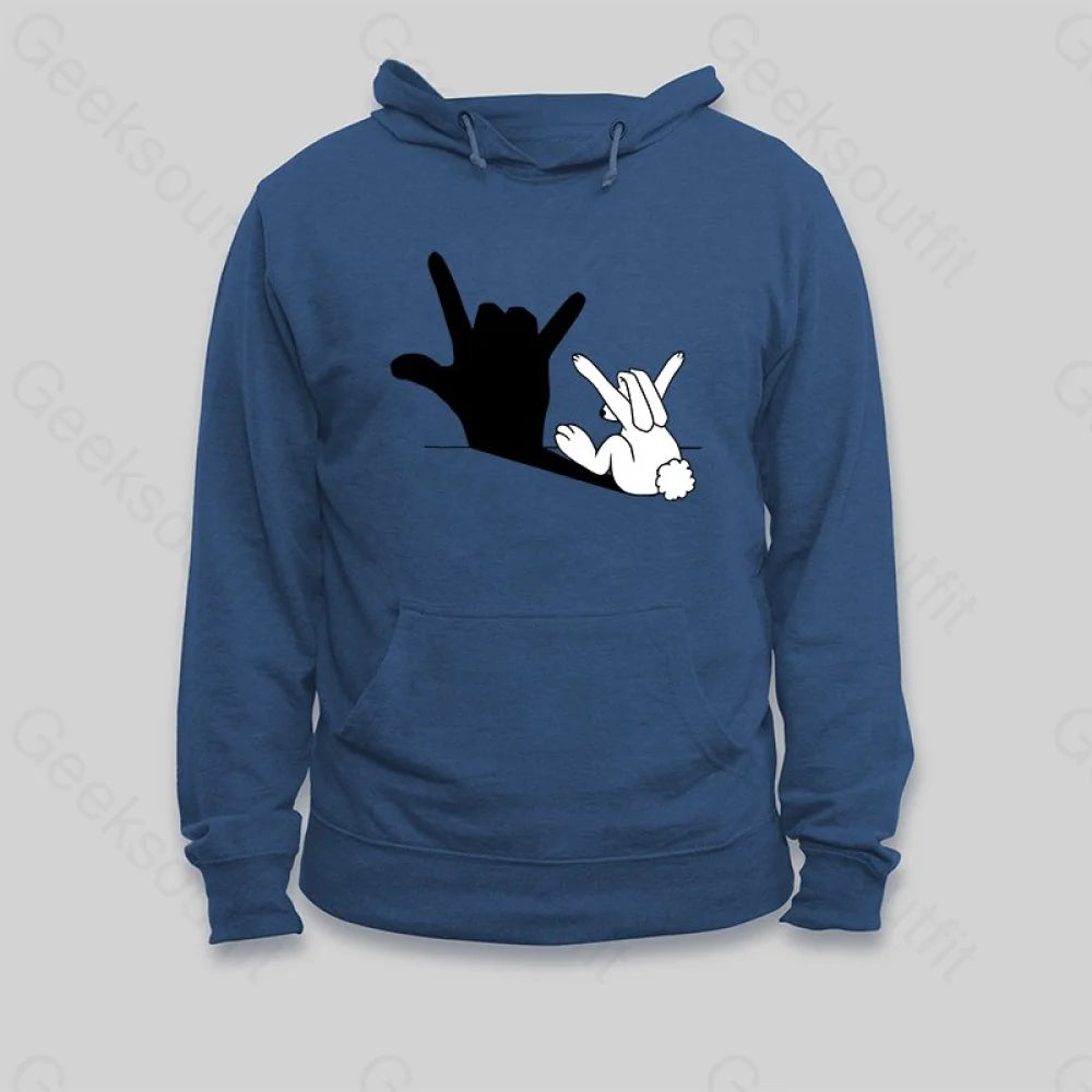 Funny Rabbit Hand Shadow Hoodie - Geeksoutfit