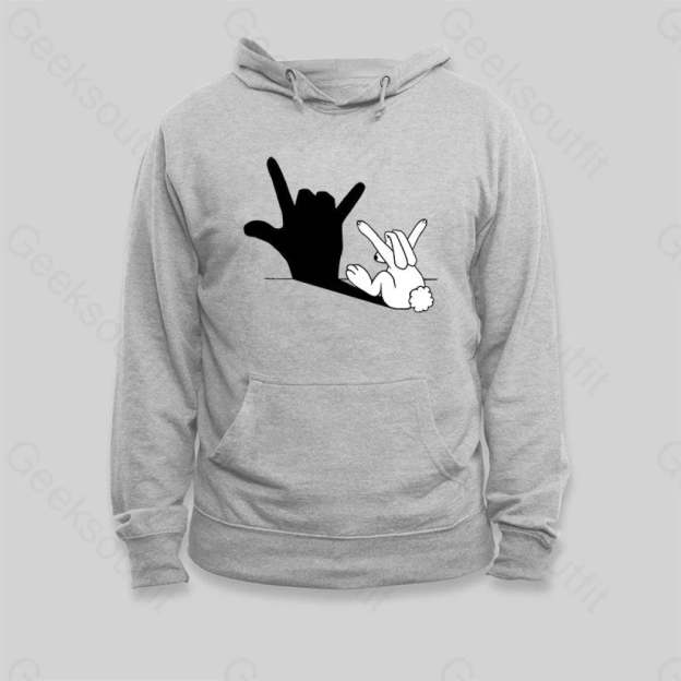 Funny Rabbit Hand Shadow Hoodie - Geeksoutfit