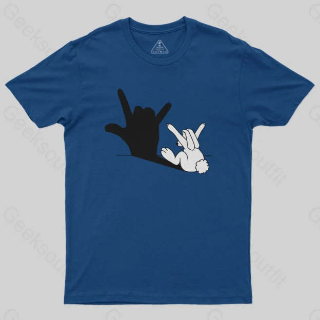 Funny Rabbit Hand Shadow T-Shirt - Geeksoutfit