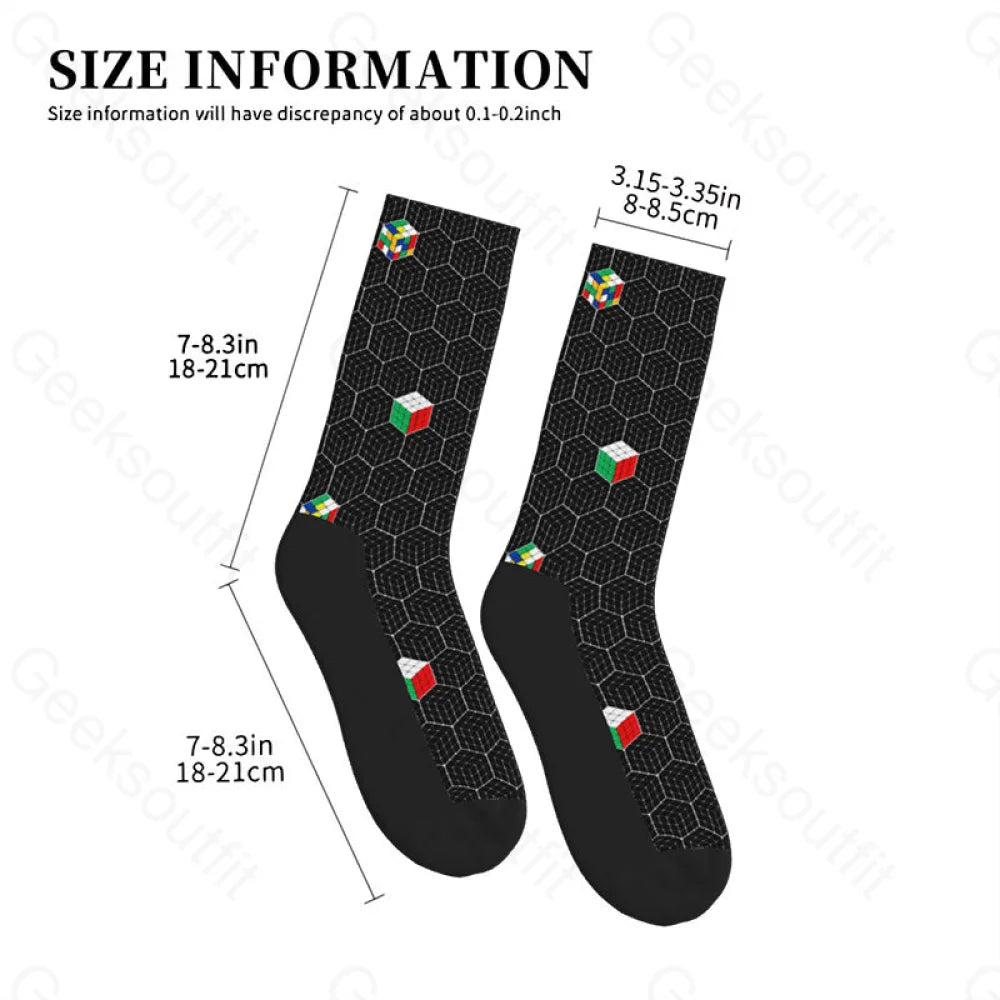 Funny Rubik’s Cube Honeycomb Men’s Socks