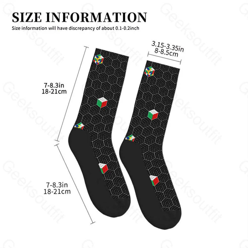 Funny Rubik’s Cube Honeycomb Men’s Socks