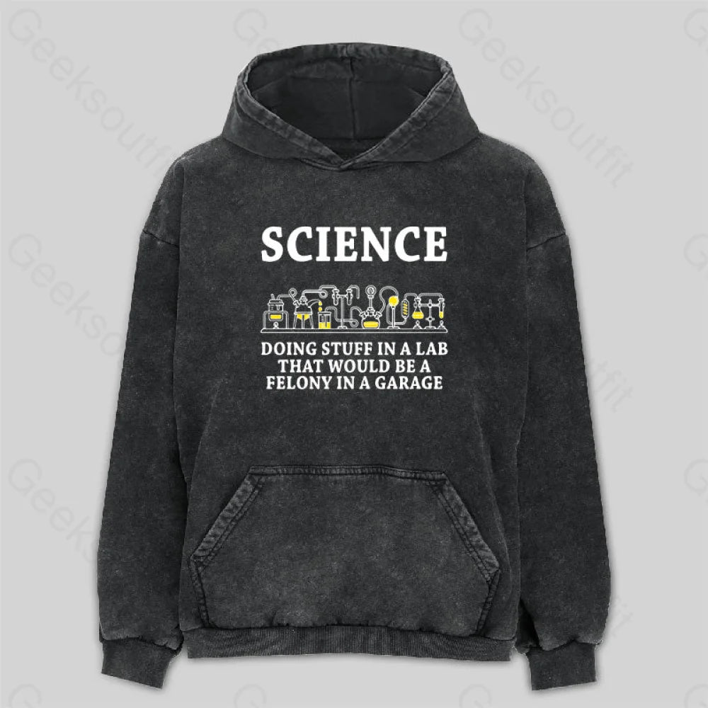 Funny Science Definition Washed Hoodie M