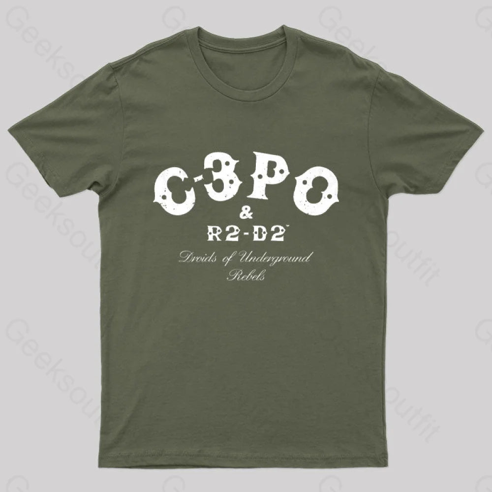 Galactic Punks Geek T-Shirt Army Green / S