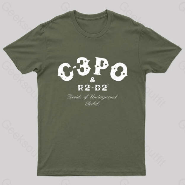 Galactic Punks Geek T-Shirt Army Green / S