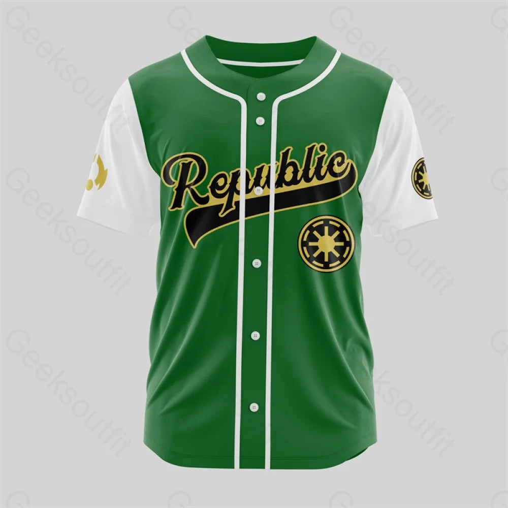 Personalized Galactic Republic Baseball Jersey Xs