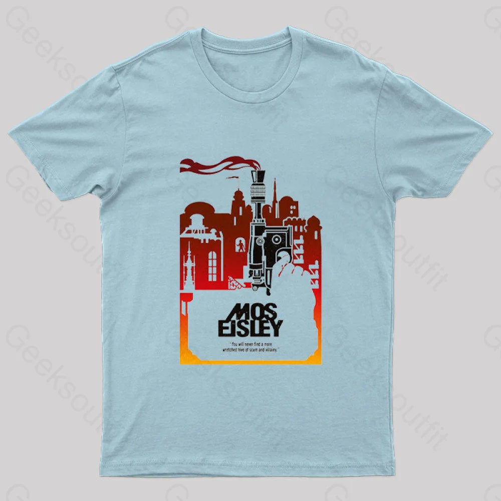 Galactic Streets Geek T-Shirt Light Blue / S