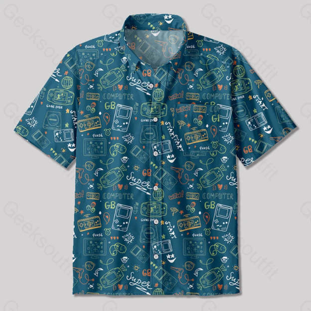 Game Boy Button Up Pocket Shirt Up / S Bus520 Yc