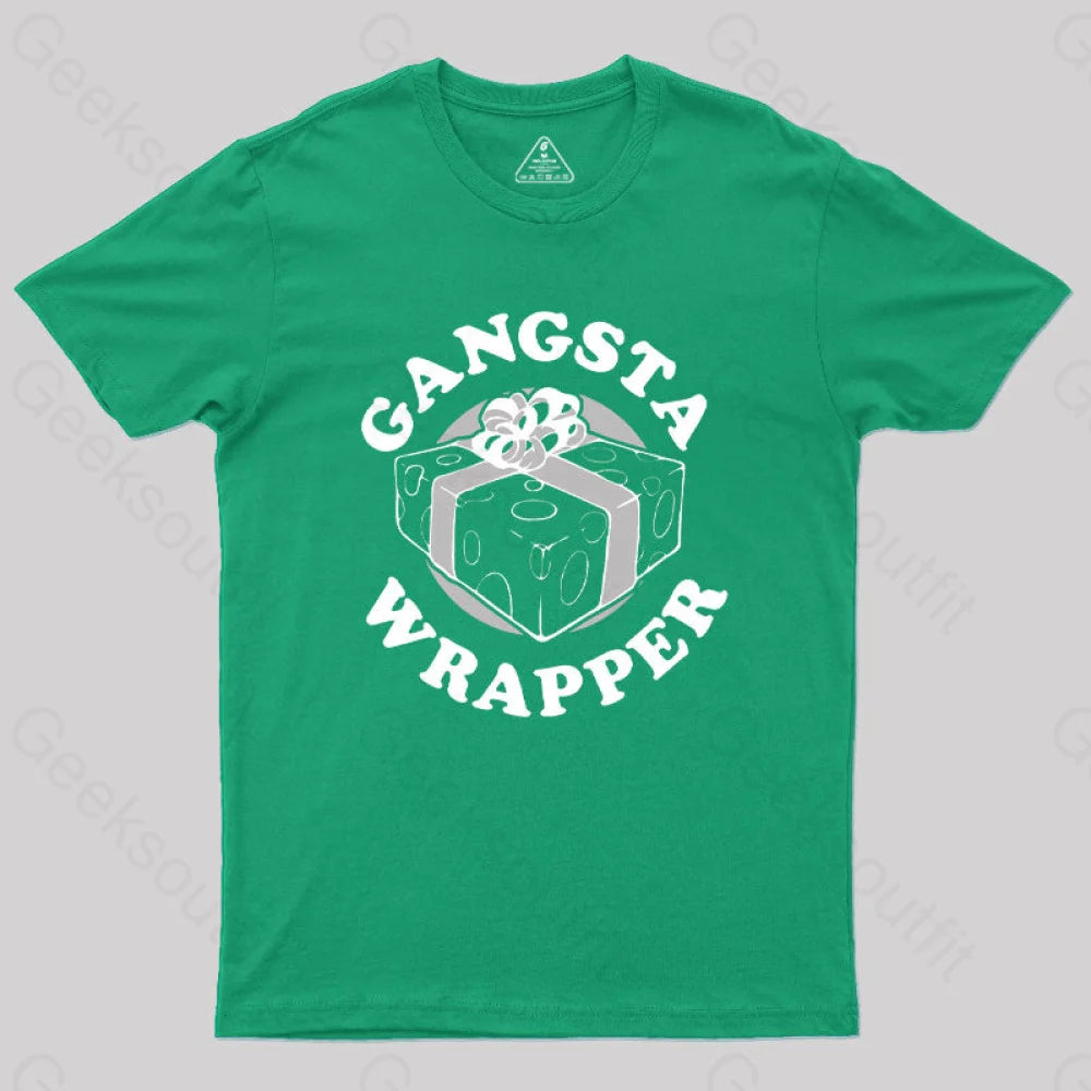 Gangsta Wrapper Geek T-Shirt Green / S