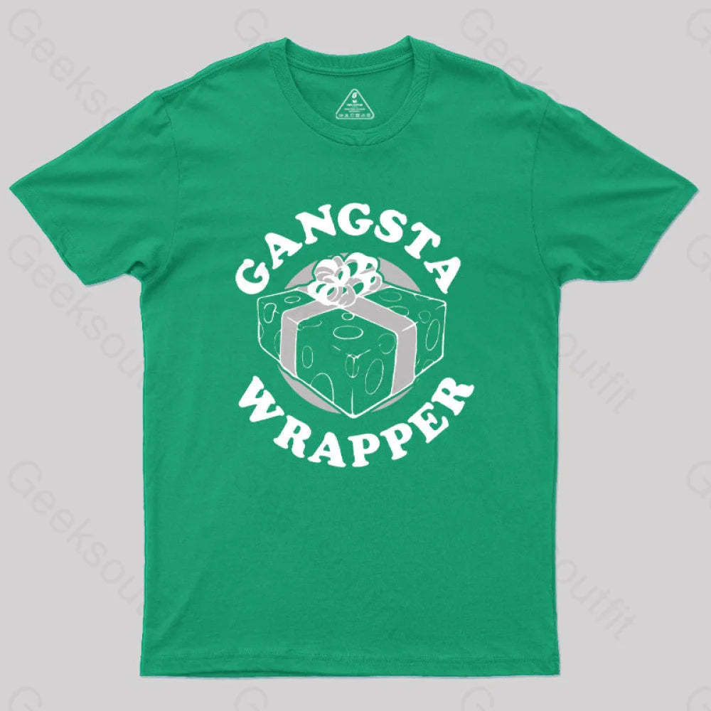 Gangsta Wrapper Geek T-Shirt Green / S