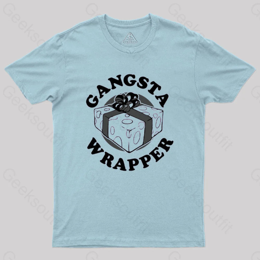 Gangsta Wrapper Geek T-Shirt Light Blue / S