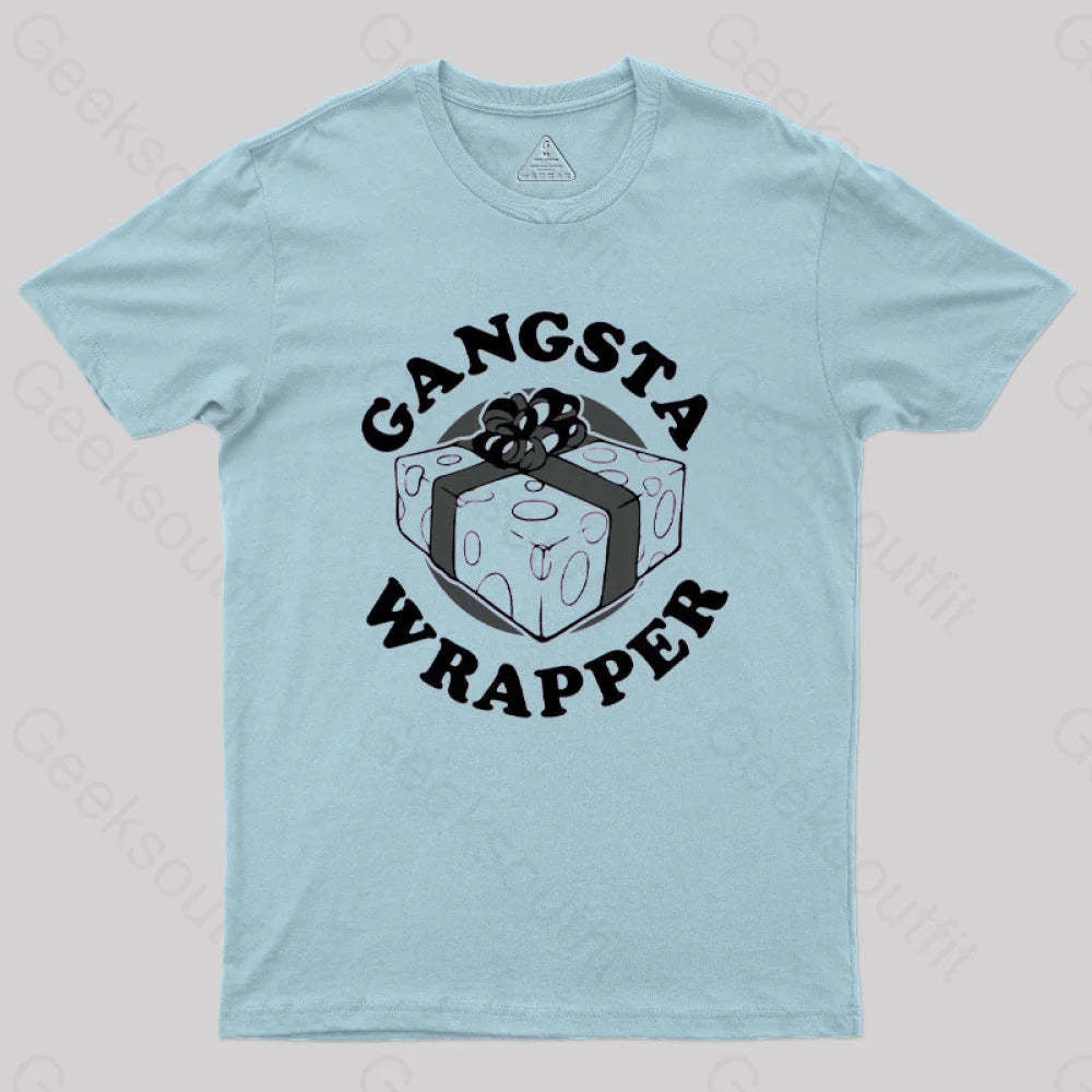 Gangsta Wrapper Geek T-Shirt Light Blue / S