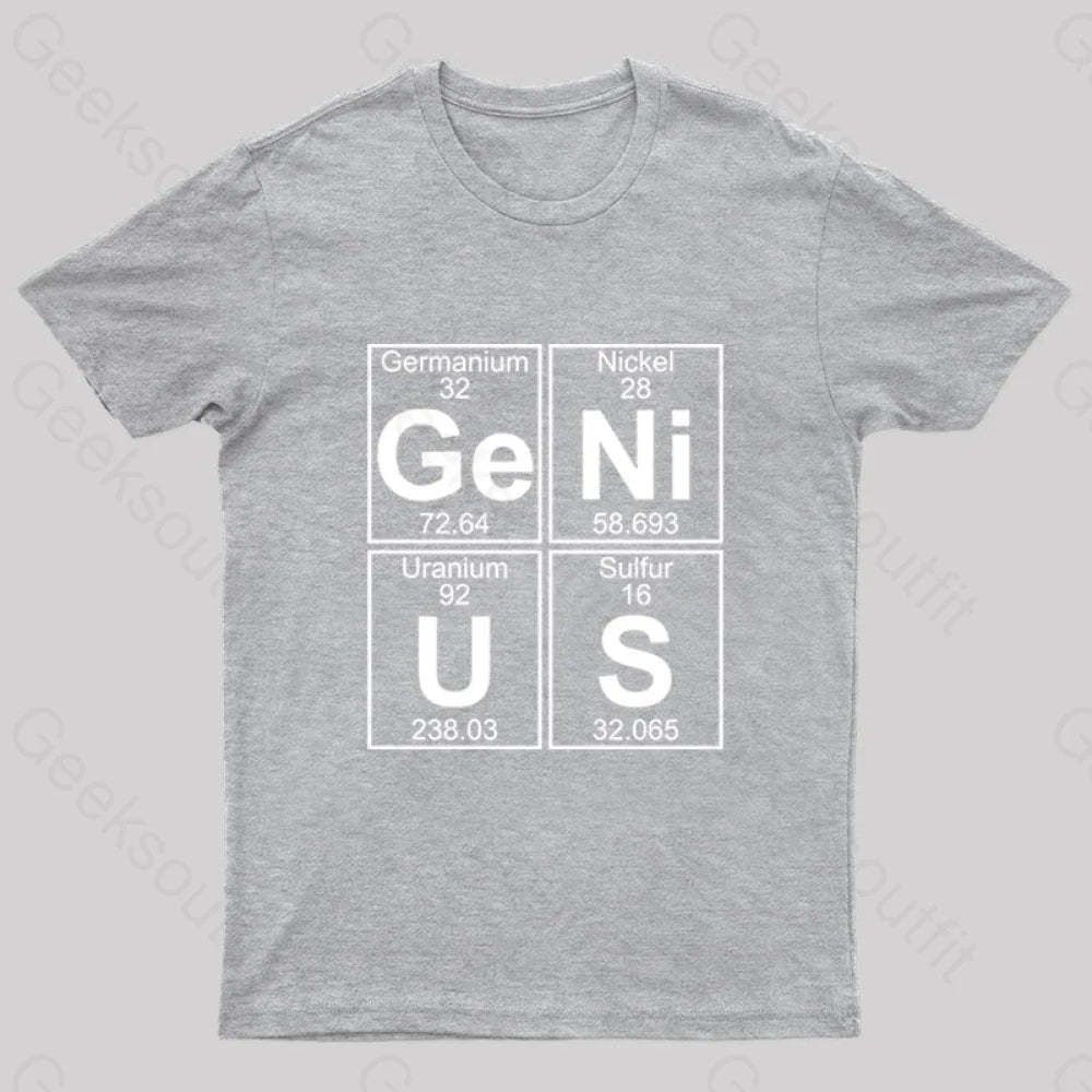 Ge-Ni-U-S (Genius) T-Shirt Grey / S