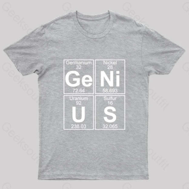 Ge-Ni-U-S (Genius) T-Shirt Grey / S