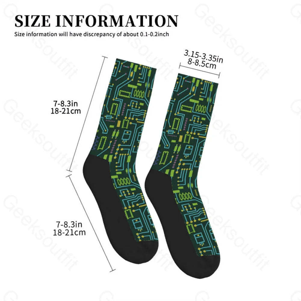 Geek Circuit Board Men’s Socks