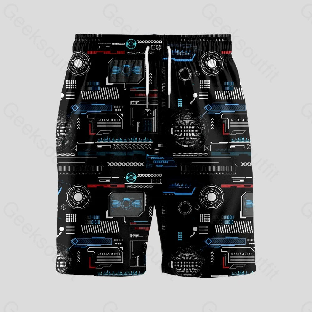 Geeksoutfit Exclusive Special Cyberpunk Geeky Drawstring Shorts - Geeksoutfit