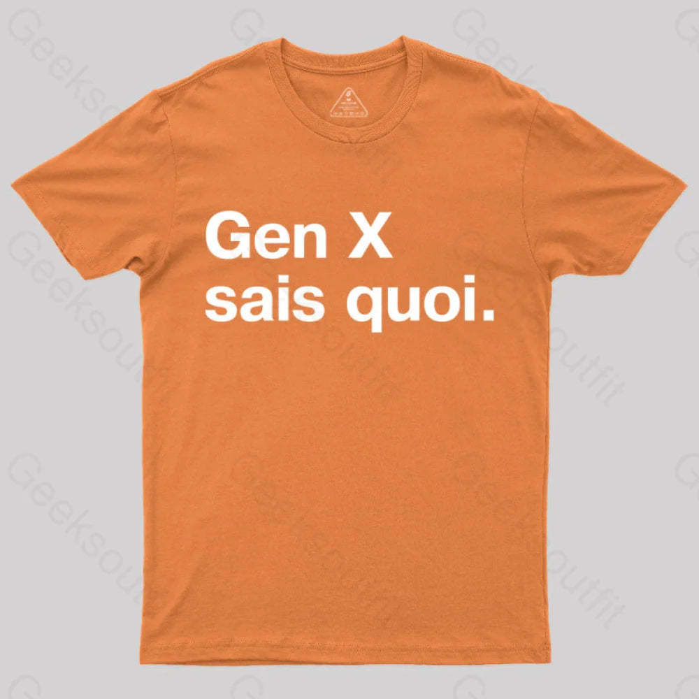 Gen X Sais Quoi Nerd T-Shirt Orange / S