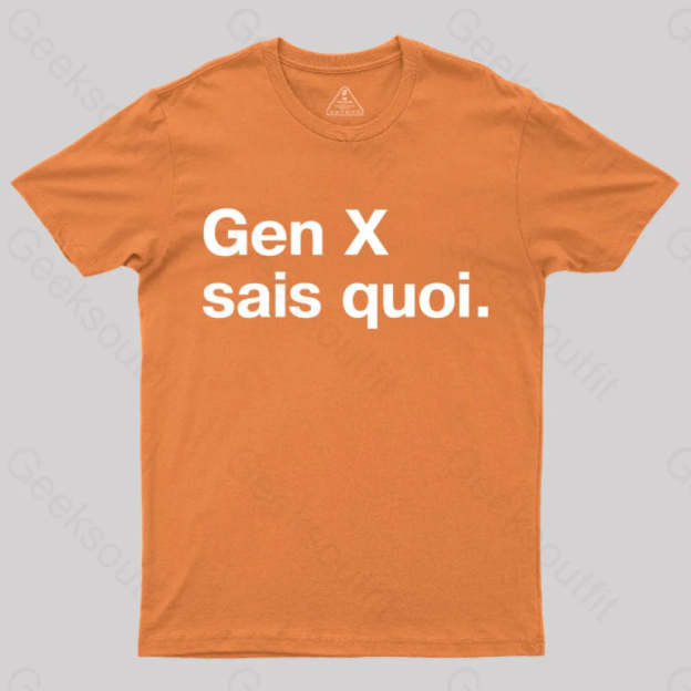 Gen X Sais Quoi Nerd T-Shirt Orange / S