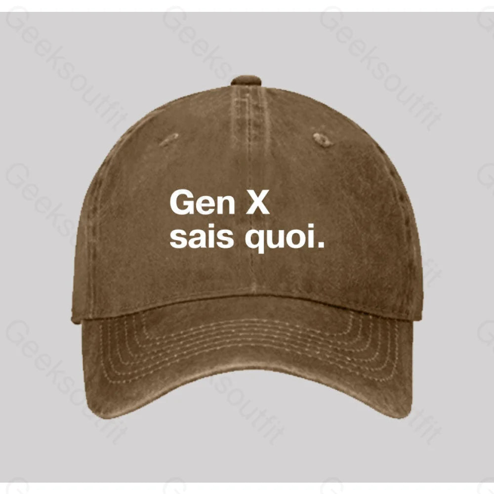 Gen X Sais Quoi Washed Vintage Baseball Cap Natural