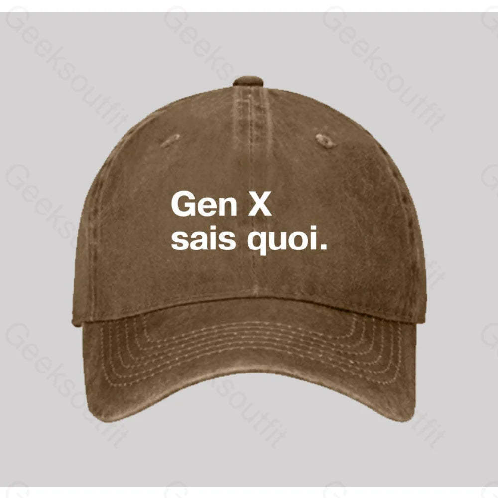 Gen X Sais Quoi Washed Vintage Baseball Cap Natural