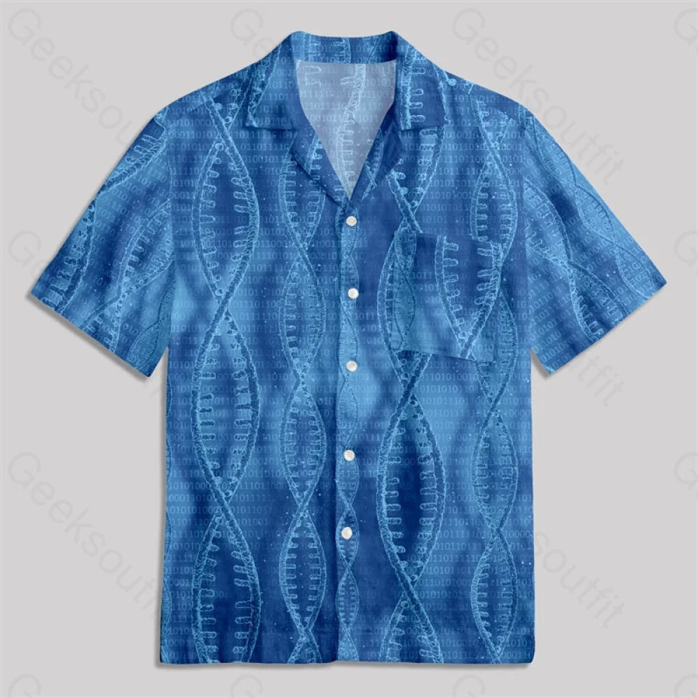 Genetics Dna Button Up Pocket Shirt Hawaiian / S Bus416 Yc