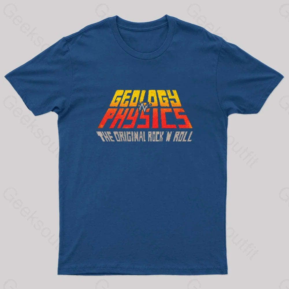 Geology ’N’ Physics The Original Rock Roll Geek T-Shirt Navy / S