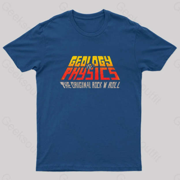 Geology ’N’ Physics The Original Rock Roll Geek T-Shirt Navy / S