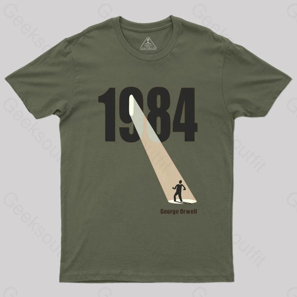 George Orwell 1984 The Light Beam T-Shirt Army Green / S