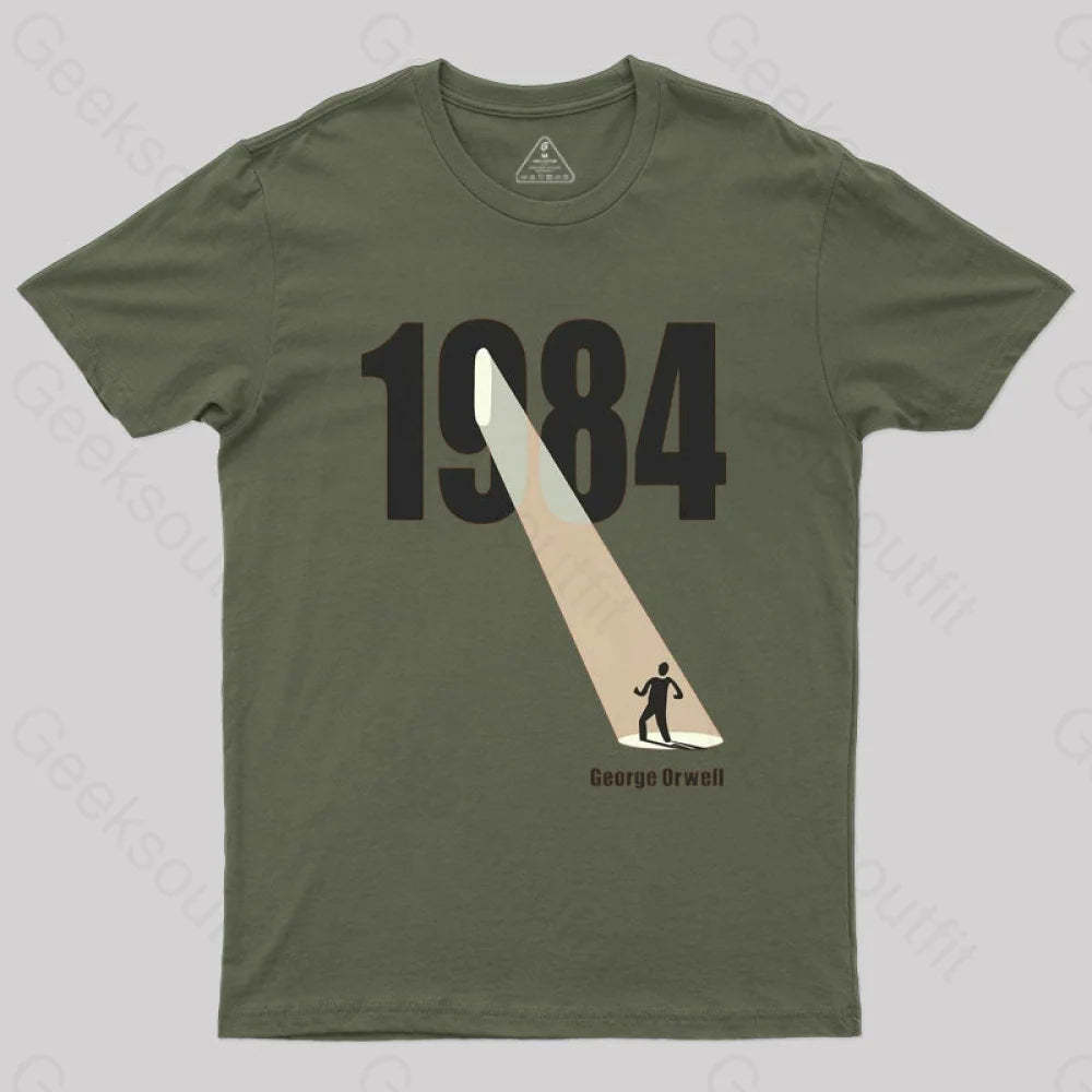 George Orwell 1984 The Light Beam T-Shirt Army Green / S