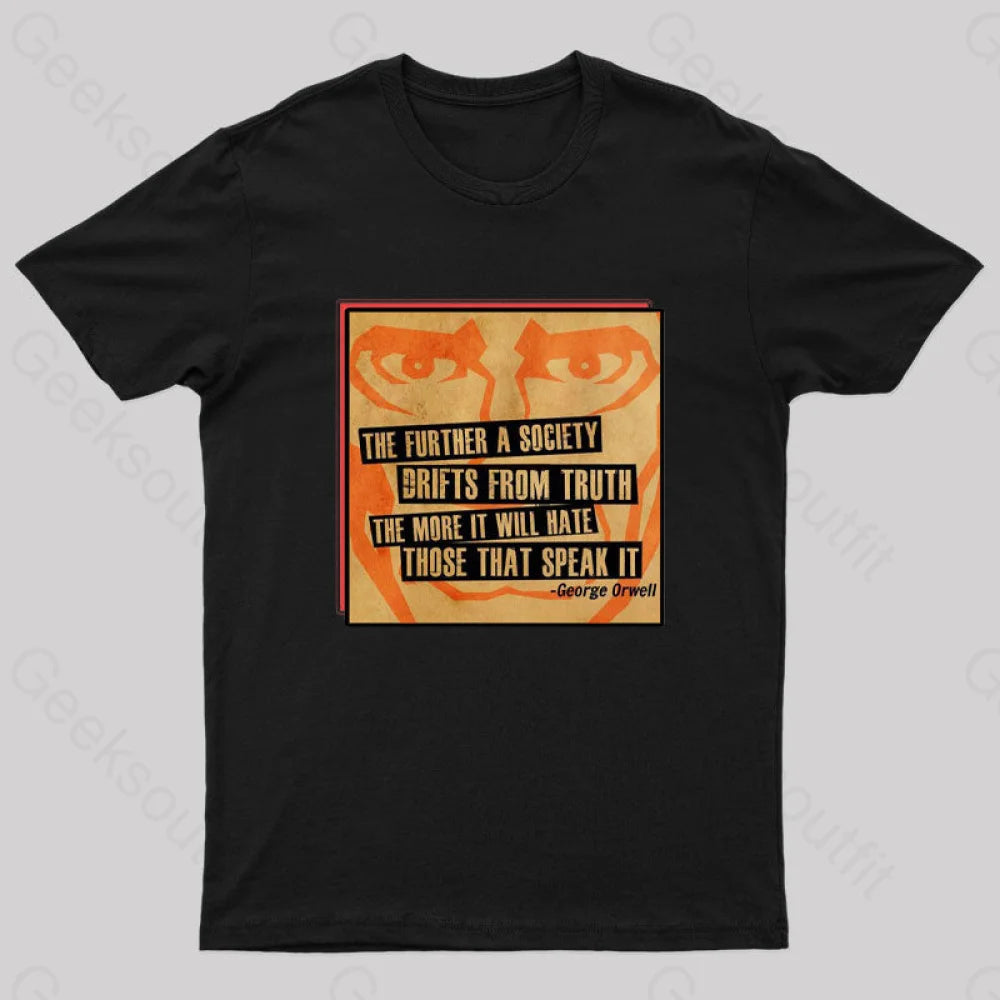 George Orwell Nerd T-Shirt Black / S