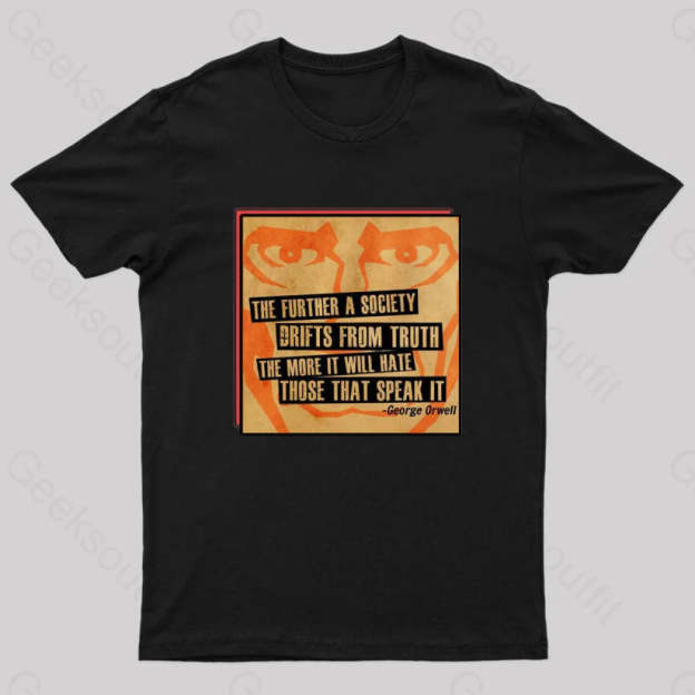 George Orwell Nerd T-Shirt Black / S