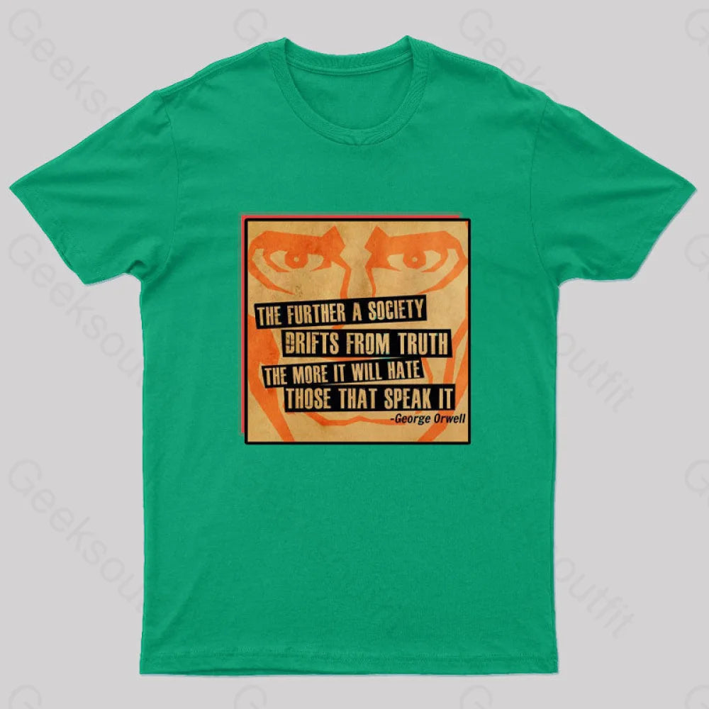 George Orwell Nerd T-Shirt Green / S