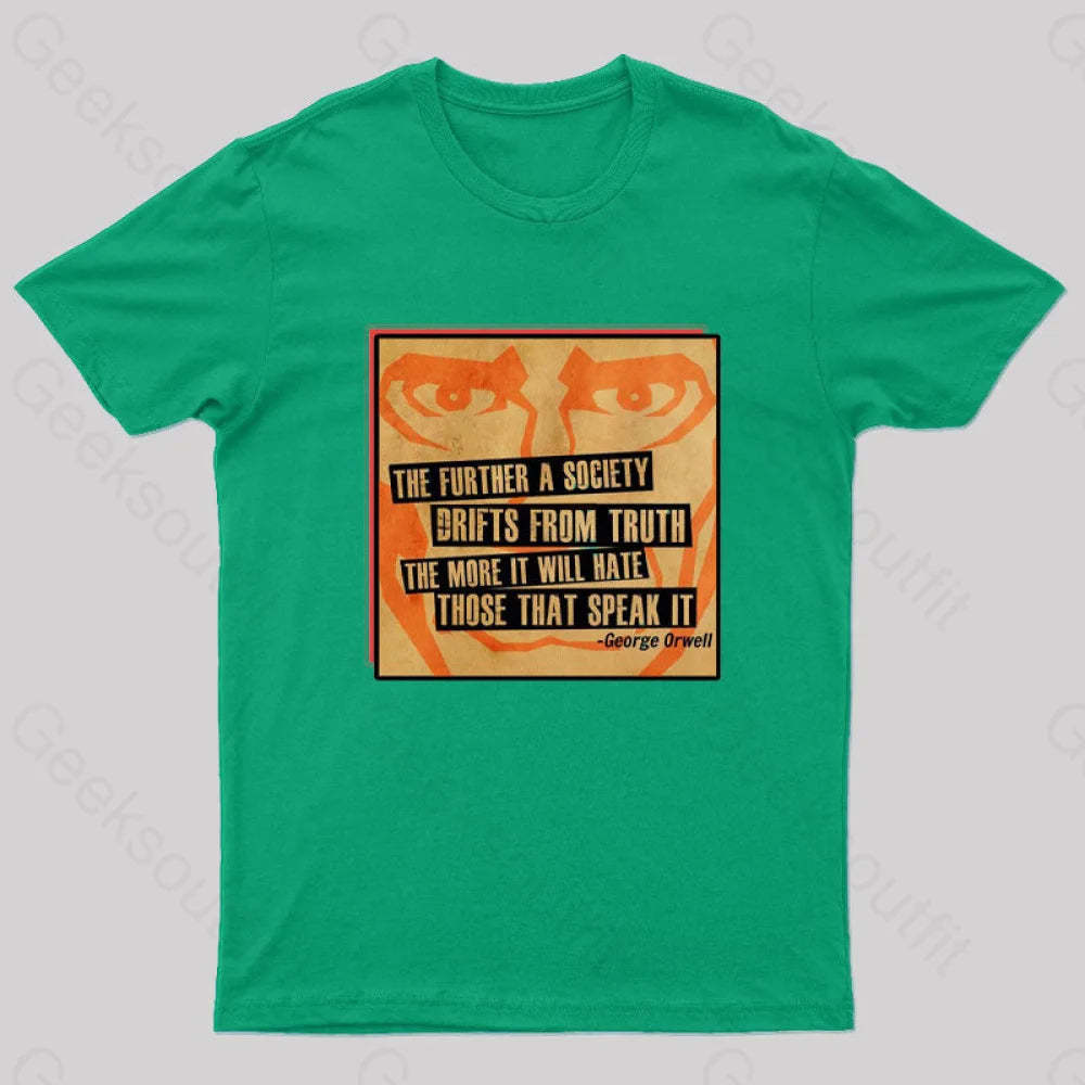 George Orwell Nerd T-Shirt Green / S