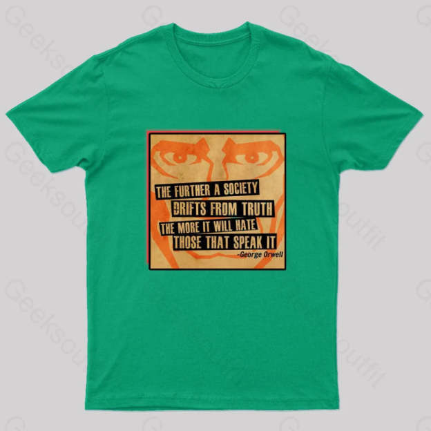 George Orwell Nerd T-Shirt Green / S