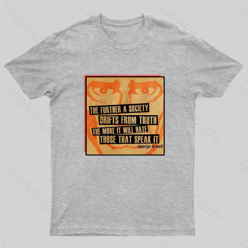 George Orwell Nerd T-Shirt Grey / S