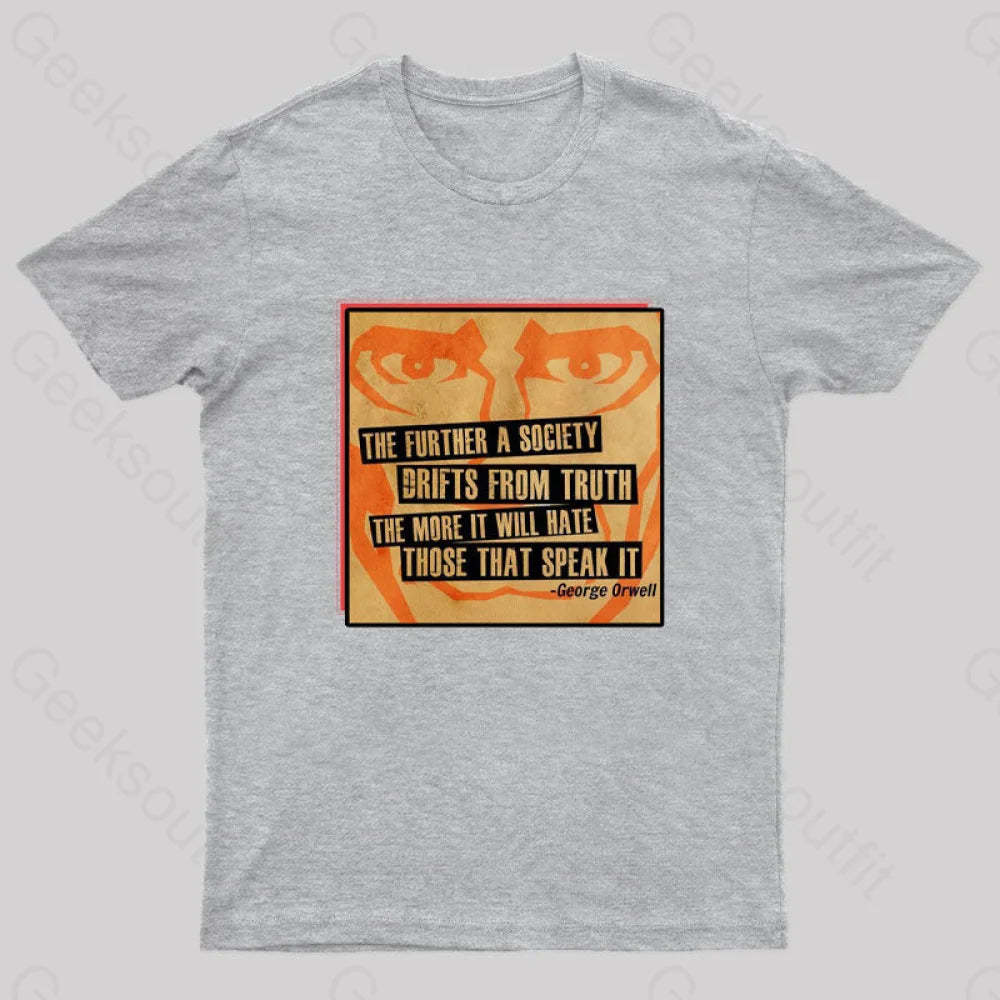 George Orwell Nerd T-Shirt Grey / S