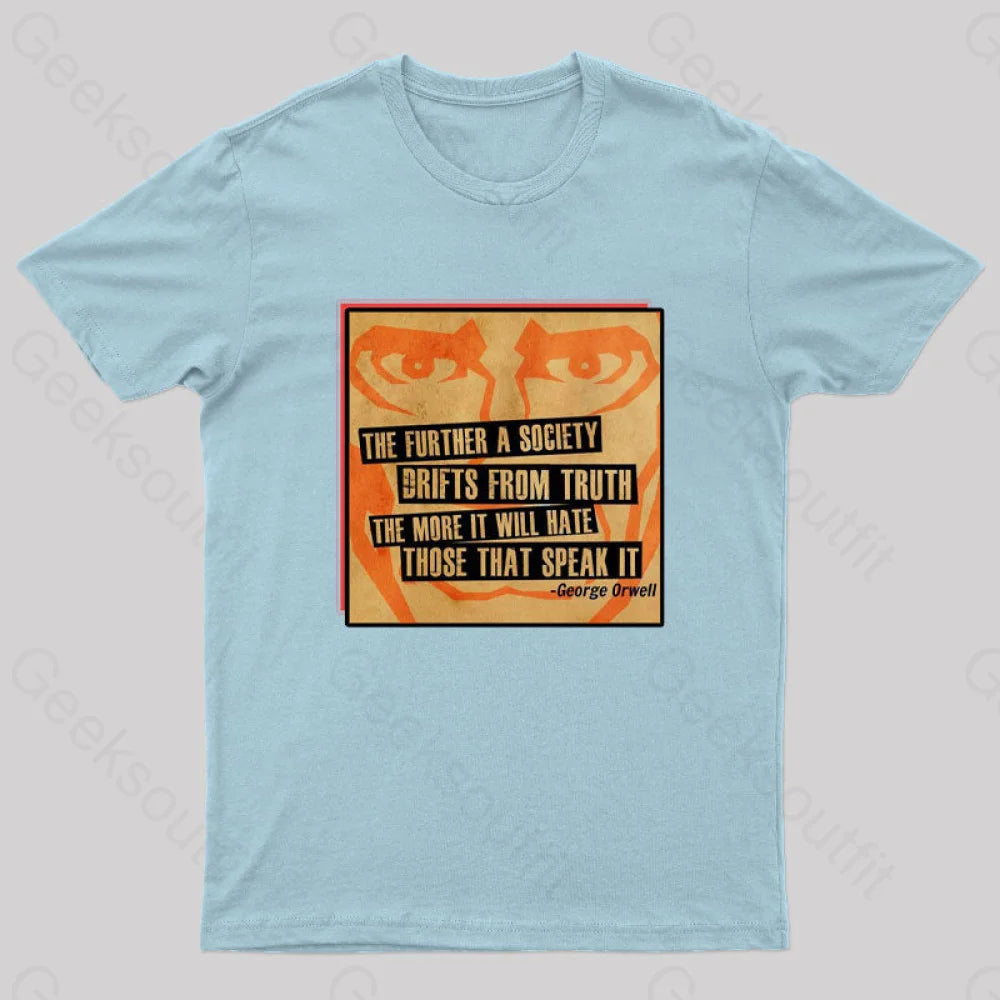 George Orwell Nerd T-Shirt Light Blue / S