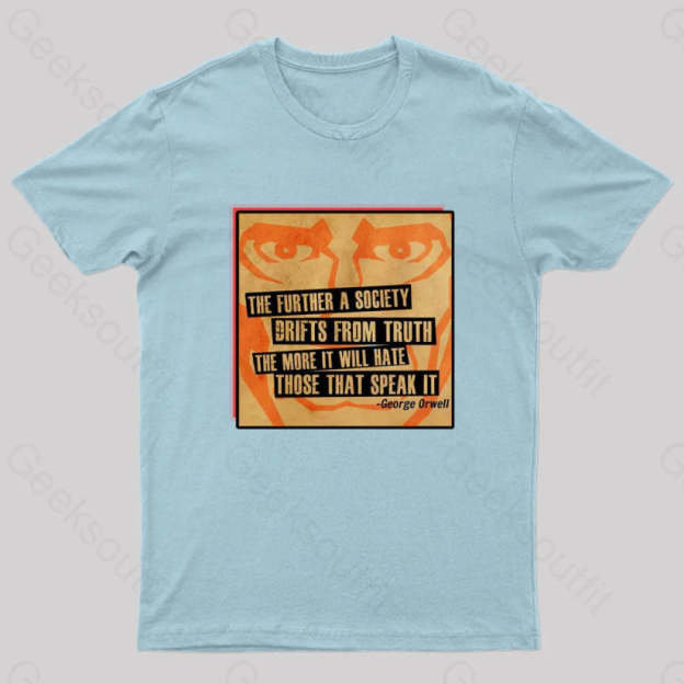 George Orwell Nerd T-Shirt Light Blue / S