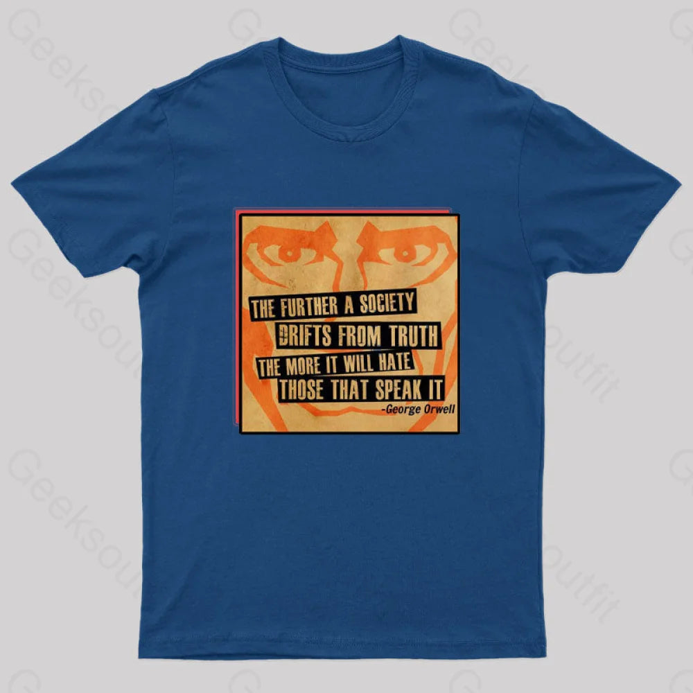 George Orwell Nerd T-Shirt Navy / S