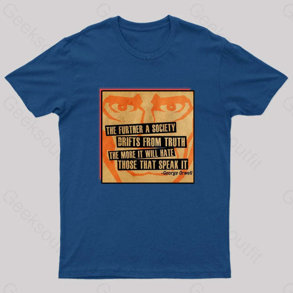 George Orwell Nerd T-Shirt Navy / S