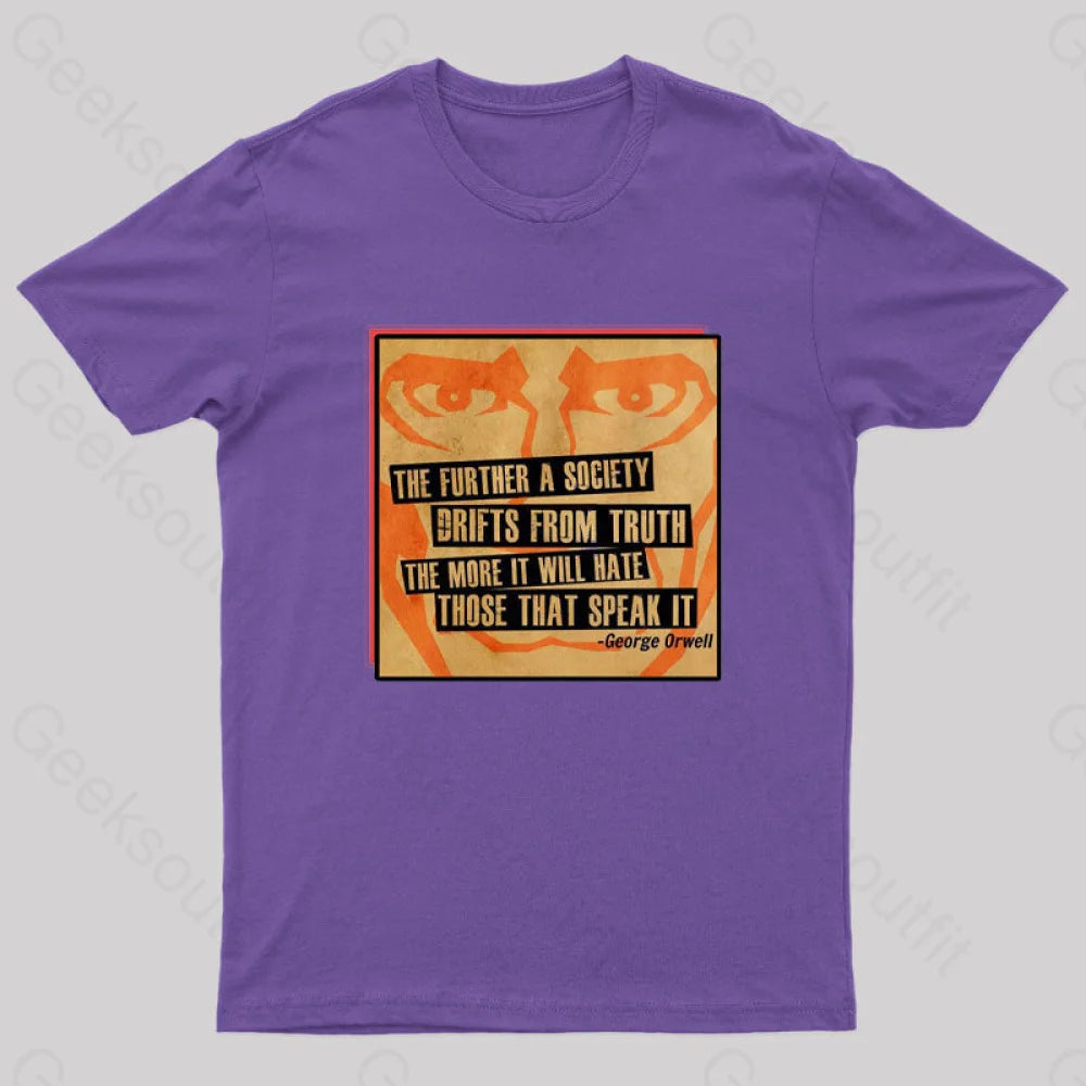 George Orwell Nerd T-Shirt Purple / S