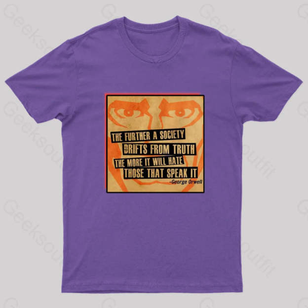 George Orwell Nerd T-Shirt Purple / S