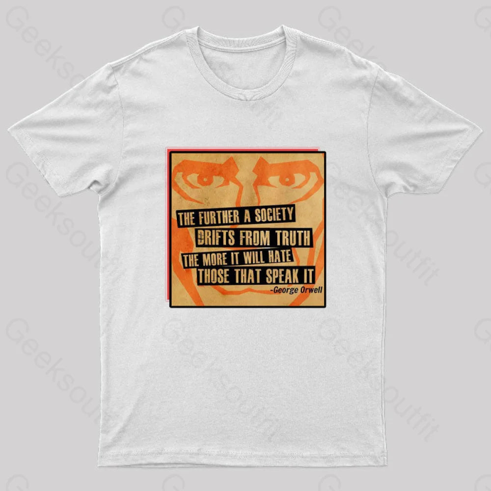 George Orwell Nerd T-Shirt White / S
